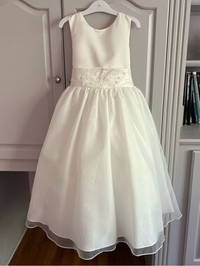 Elegant Girls' cream Dress - size 10